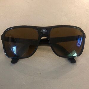 Vuarnet 003 Nautilux Black Sunglasses with Brown Tint